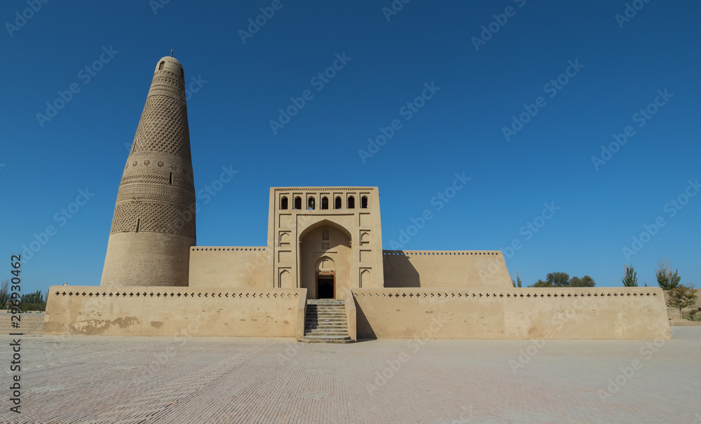 Turpan, China - located along the Silk Road, Turpan displays landmarks from its Islamic period. Here in particular the Emin Minaret, the tallest minaret in China
