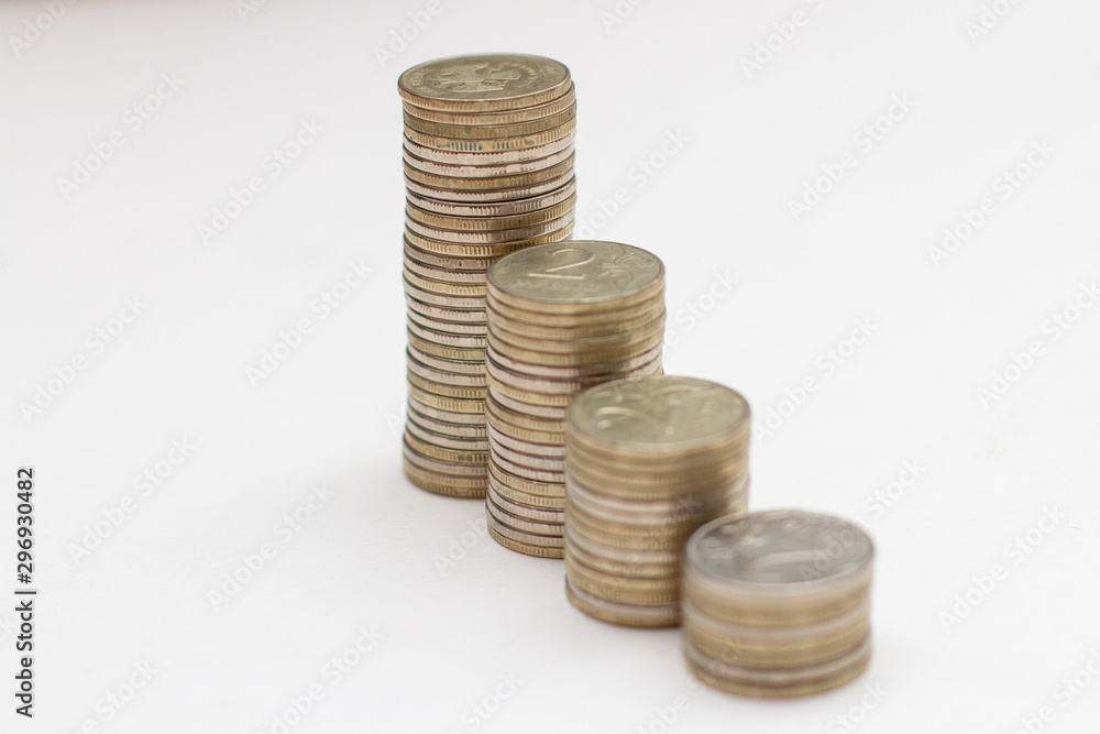 stack of coins isolated on white background stack of coins isolated on white background