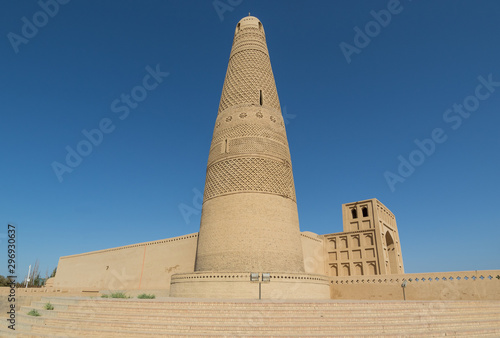 Turpan  China - located along the Silk Road  Turpan displays landmarks from its Islamic period. Here in particular the Emin Minaret  the tallest minaret in China
