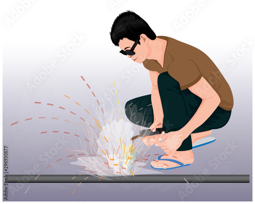 the welder vector design