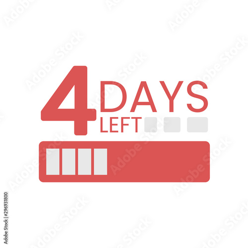 Sale banner with countdown numbers and text days left.