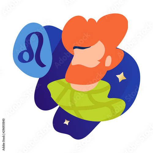 Leo Man Zodiac Icon