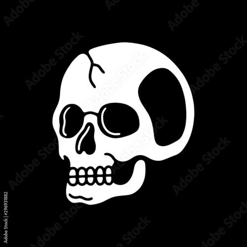 Fototapeta Naklejka Na Ścianę i Meble -  skull skeleton black background 
