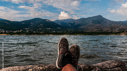 Pantano de Navacerrada. Está construido sobre el río Samburiel, uno de los principales afluentes del Manzanares, aunque también le surte de aguas el embalse de Navalmedio photo