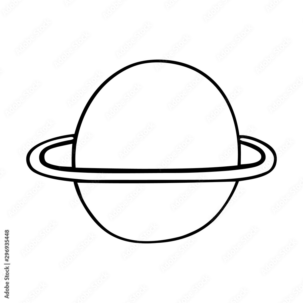 Simple black and white saturn vector illustration Simple black and white saturn vector illustration