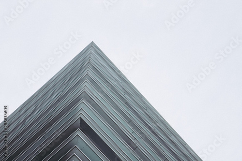 Skyscraper Business Office, blue sky background, Corporate buildings