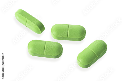 Isolated green pills