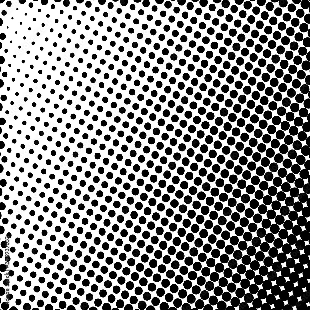 Halftone dots background, square composition - illustration
