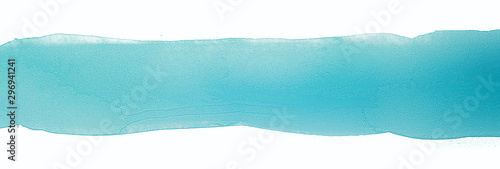 watercolor blue strip background. paint stain element for design with texture.
