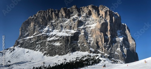 mountains in winter langkofel italy