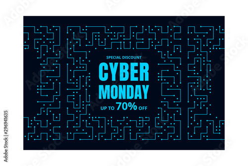 abstract cyber monday sale background