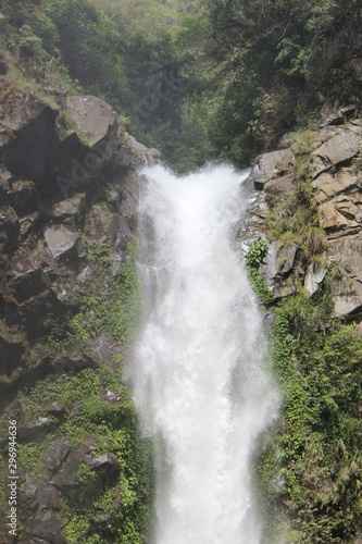BANAUE, PHILIPPINES - June 03 2016: Rock, pool and waterfall in Batad, near Banaue 