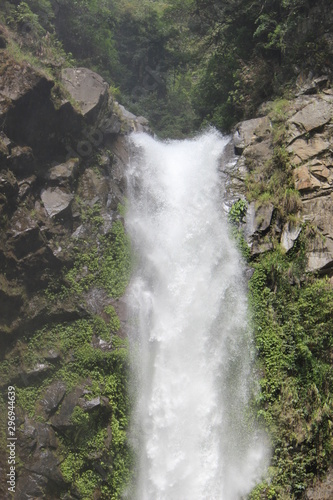 BANAUE, PHILIPPINES - June 03 2016: Rock, pool and waterfall in Batad, near Banaue 