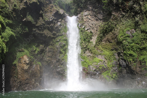 BANAUE, PHILIPPINES - June 03 2016: Rock, pool and waterfall in Batad, near Banaue 