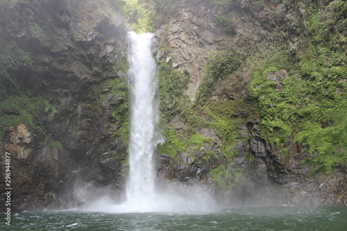 BANAUE  PHILIPPINES - June 03 2016  Rock  pool and waterfall in Batad  near Banaue 
