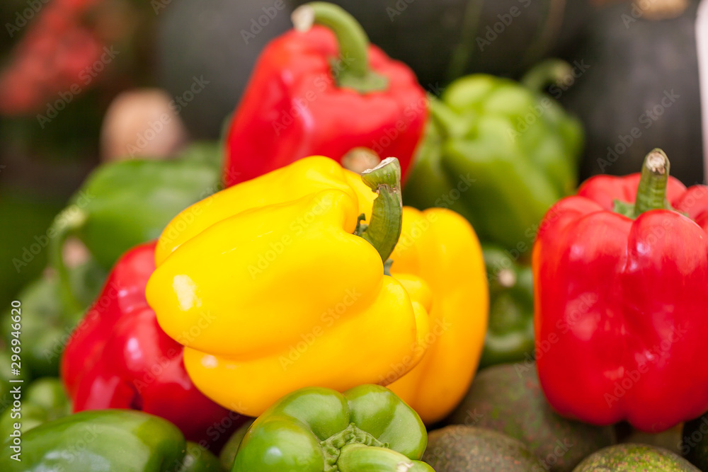 Organic fresh bell pepper or sweet pepper Organic fresh bell pepper or sweet pepper