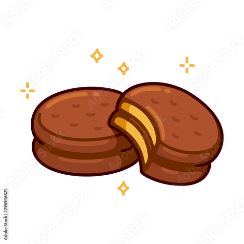 Alfajor cookies drawing photo