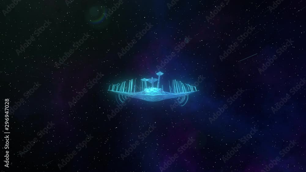 Abstact Sky Stingray Flying in Space. Production Quality footage in ProRes HQ codec Abstact Sky Stingray Flying in Space. Production Quality footage in ProRes HQ codec
