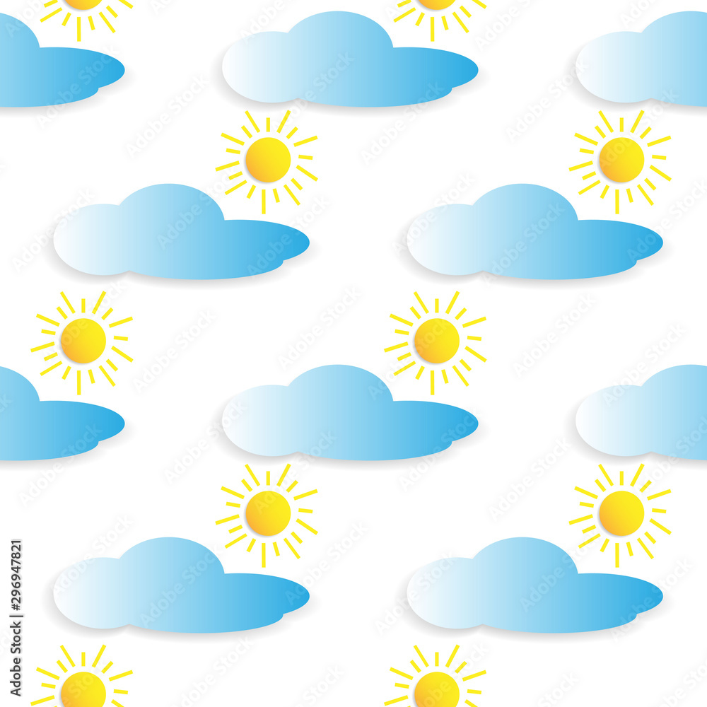 seamless pattern design bright blue sky and sun. with shadow effect. landscape design materials and wallpaper. seamless pattern design bright blue sky and sun. with shadow effect. landscape design materials and wallpaper.