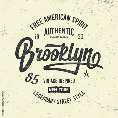 Vintage Textured Design for T Shirt. Print, Logo, Poster. Vector Illustration.