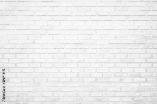 Wall white brick wall texture background in room at subway. Brickwork stonework interior  rock old clean concrete grid uneven abstract weathered bricks tile design  horizontal architecture wallpaper.