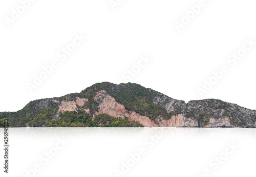 Mountain, island or hills isolated on white