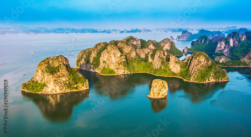 Aerial view of Ha Long Bay, Vietnam photo