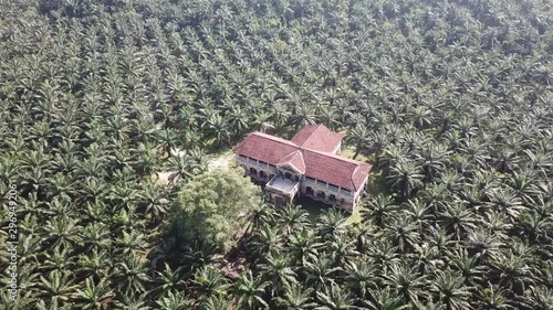 Aerial look down colonial building 99 doors at Nibong Tebal, Penang. photo