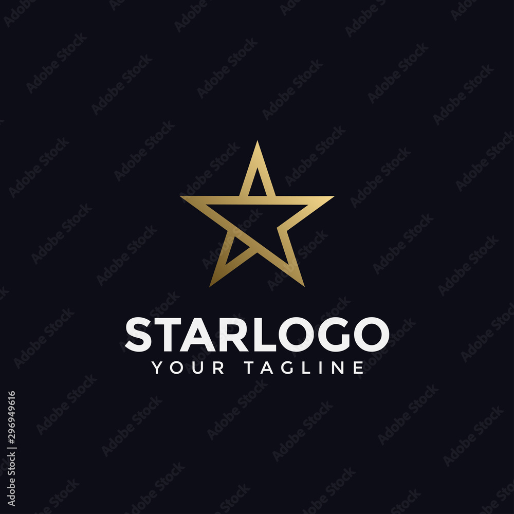 Luxury Abstract Gold Star Logo Design Template Luxury Abstract Gold Star Logo Design Template