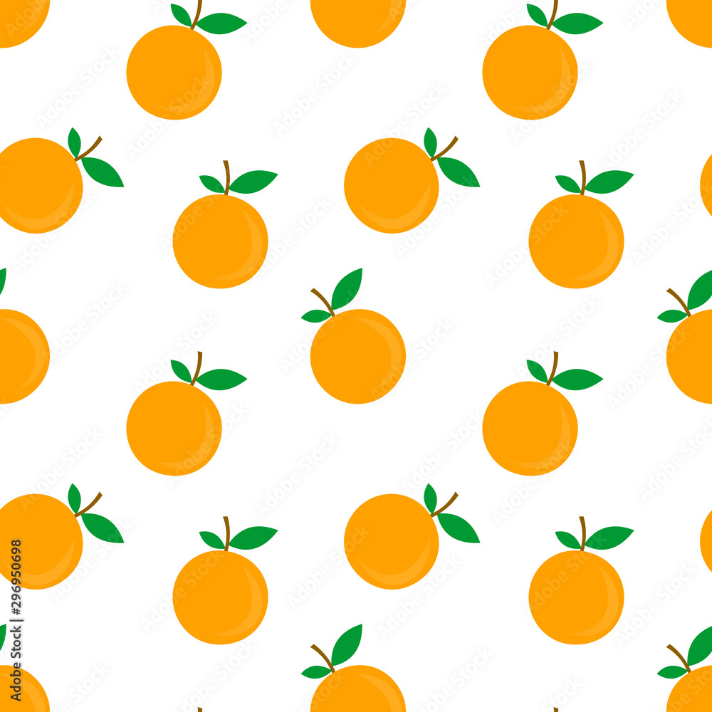  seamless pattern design of citrus fruits and. against a white background