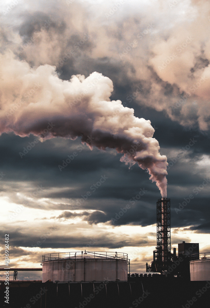 Photo & Art Print smoke coming out of factory chimney pollution