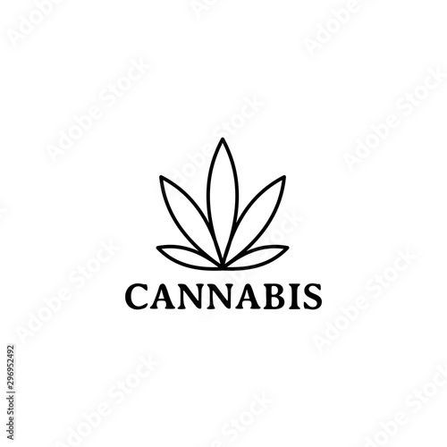 Cannabis leaf logo design for medical company © dimensi design