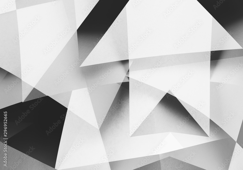 Geometric shapes in black and white, abstract background Geometric shapes in black and white, abstract background