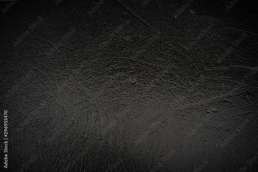 Texture of black granite wet stone with traces of grinding - obrazy, fototapety, plakaty 