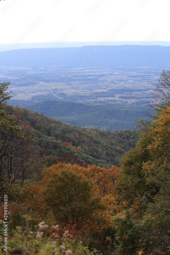 The view from a lodge overlooking Luray, Virginia during the autumn time The view from a lodge overlooking Luray, Virginia during the autumn time