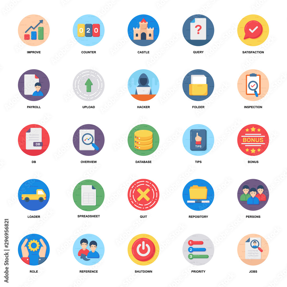 Business Related Flat Icons Pack Business Related Flat Icons Pack