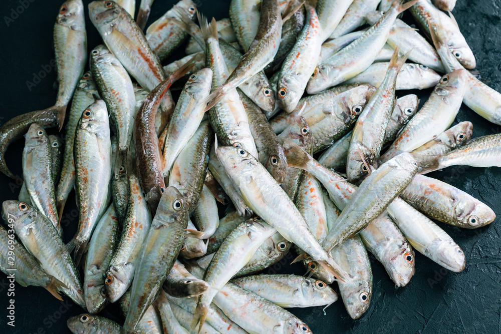 Fresh Catch of Red Mullet. Black Sea Sultanka Fish. Fresh Catch of Red Mullet. Black Sea Sultanka Fish.