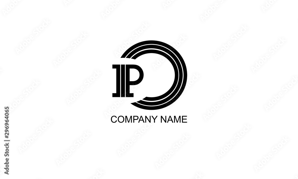 Abstract monogram, geometric ornament with letter on a white background. Vector illustration of company Abstract monogram, geometric ornament with letter on a white background. Vector illustration of company