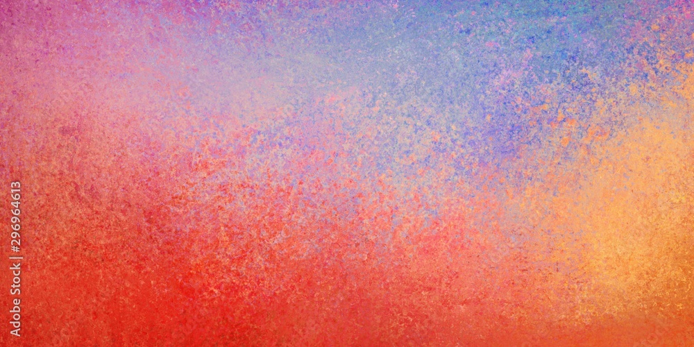 Bright red orange purple pink and blue background, colorful abstract background design with texture and grunge