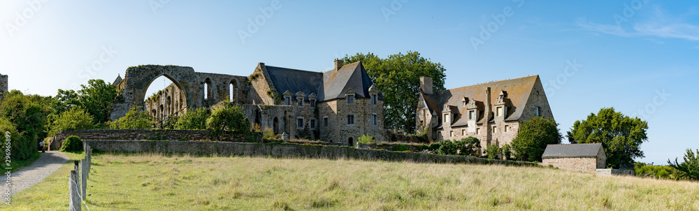 panorama view of the Beauport Abbey in Paimpol