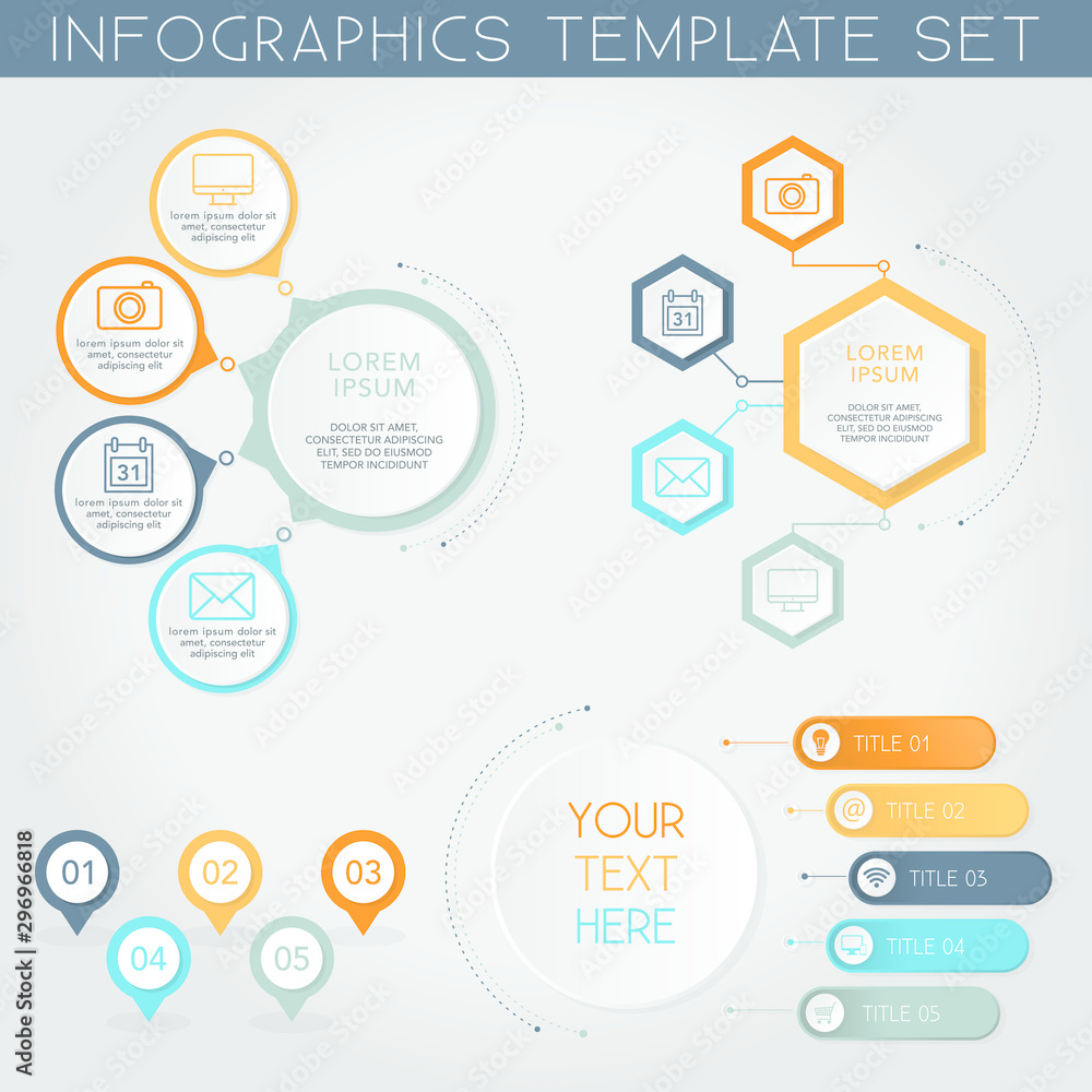 Infographic Elements Set - Data Analysis, Charts, Graphs - vector EPS10 Infographic Elements Set - Data Analysis, Charts, Graphs - vector EPS10
