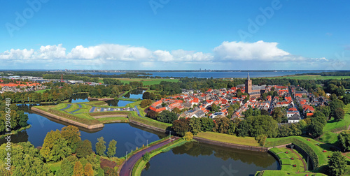 Aerial panorama from Naarden Vesting in the Netherlands