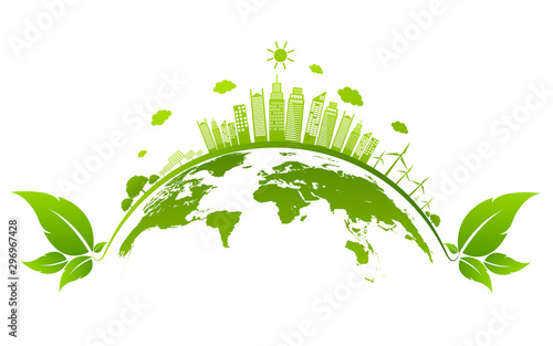 Ecology concept and Environmental ,Banner design elements for sustainable energy development, Vector illustration