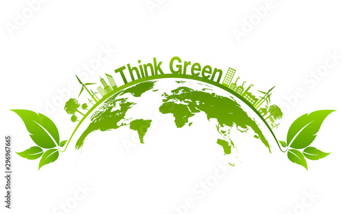 Ecology concept and Environmental ,Banner design elements for sustainable energy development, Vector illustration