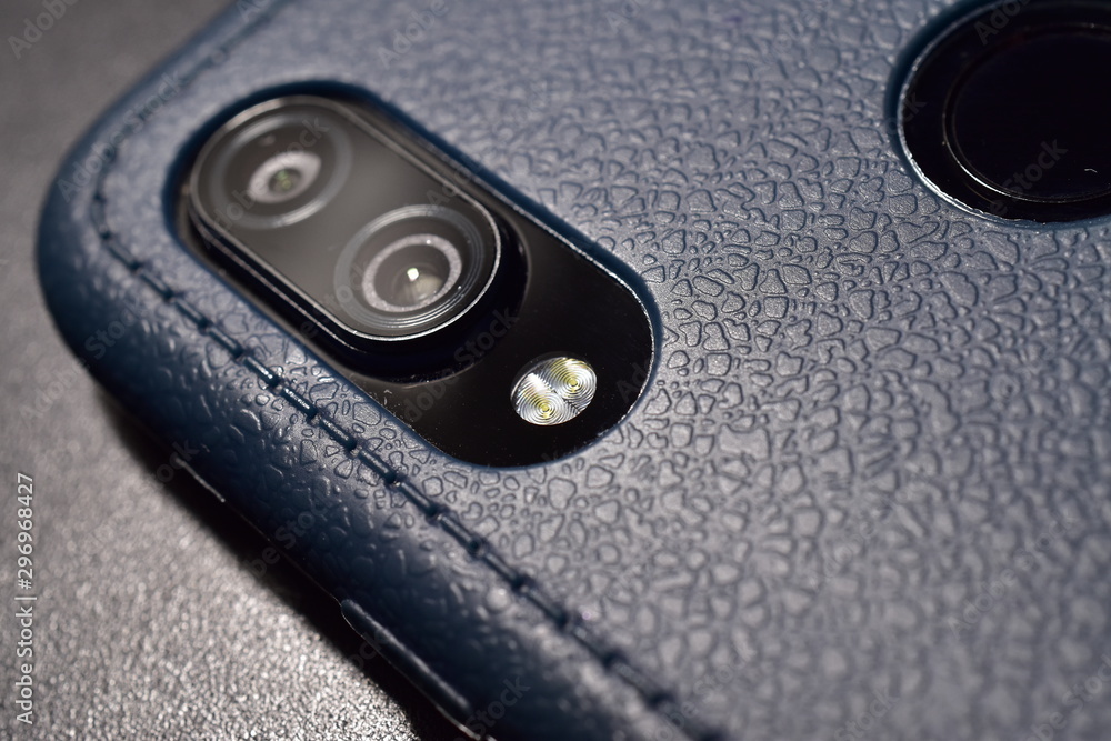 Fotografie close up of  smartphone camera, Flash.