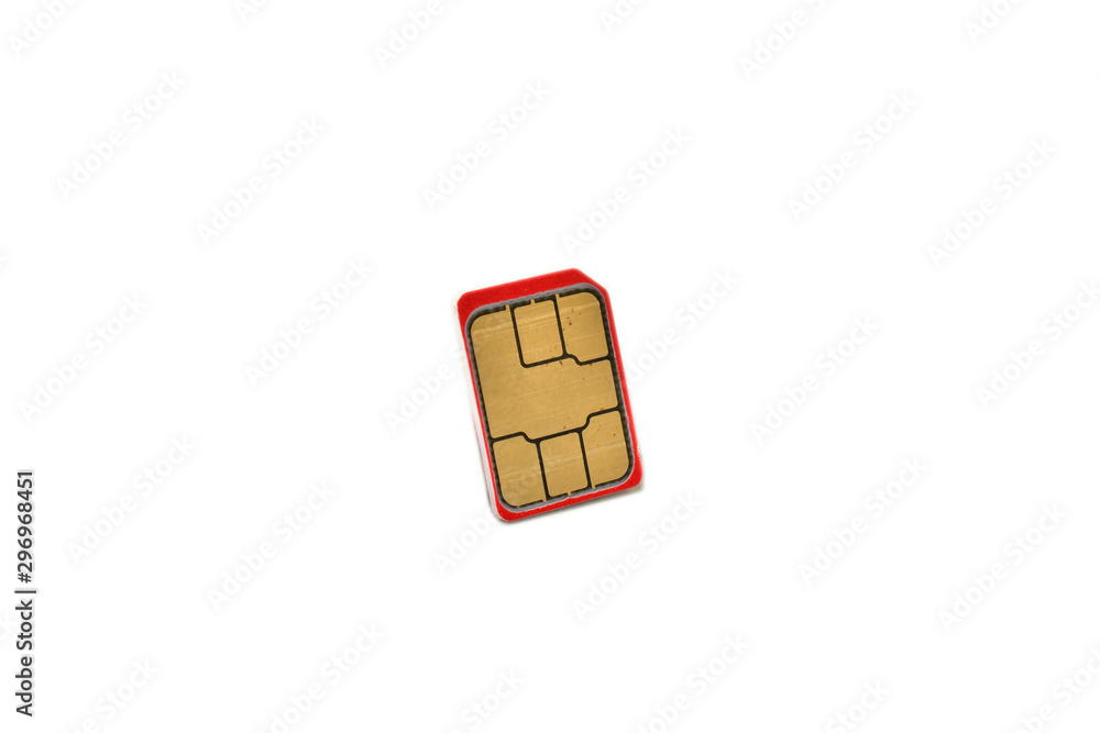 small nano sim card isolated on white background small nano sim card isolated on white background