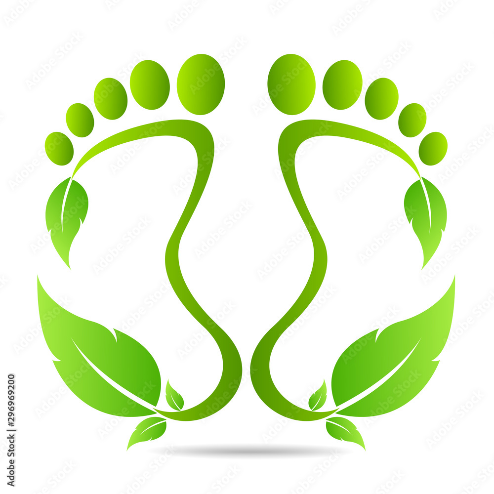 footprints of green leaves organic health and beauty care design footprints of green leaves organic health and beauty care design