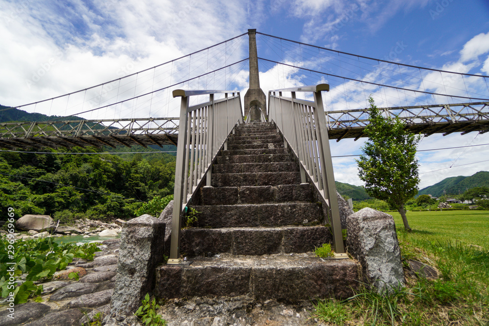 桃介橋, ももすけばし, 長野県, 南木曽町, 桃の橋, 木橋, 重要文化財, 橋, 木造吊橋, 吊橋 桃介橋, ももすけばし, 長野県, 南木曽町, 桃の橋, 木橋, 重要文化財, 橋, 木造吊橋, 吊橋