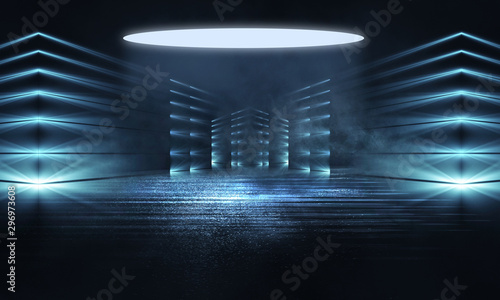 Empty background scene. Dar...
