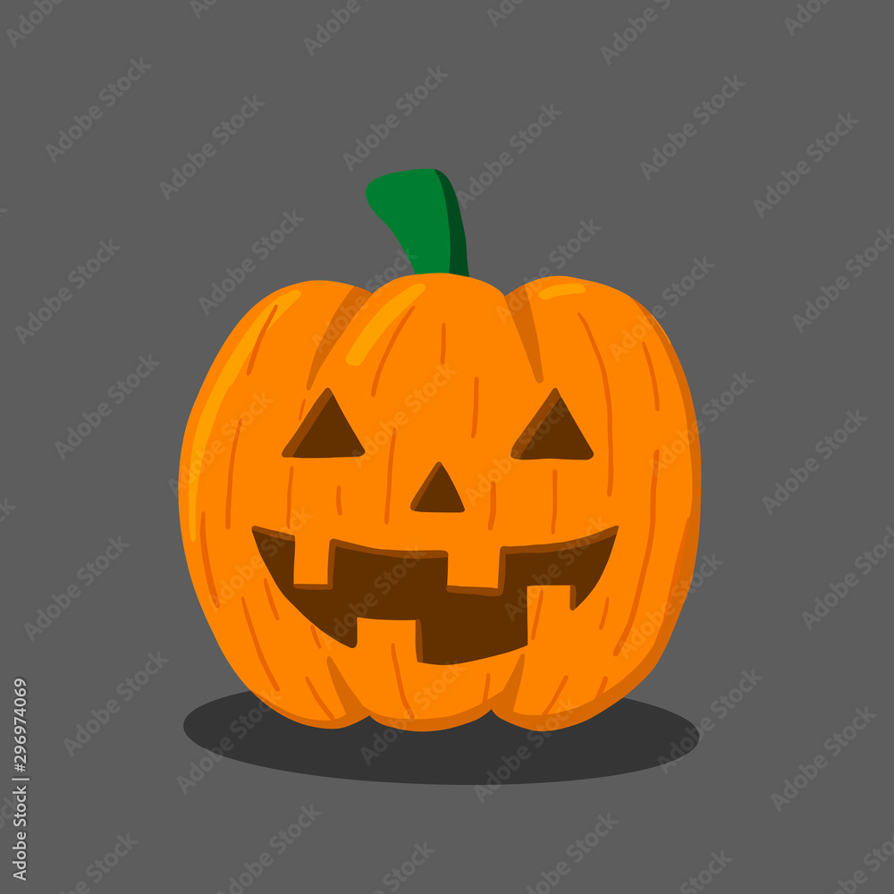 Hand drawn pumpkin icon, for Halloween design Hand drawn pumpkin icon, for Halloween design